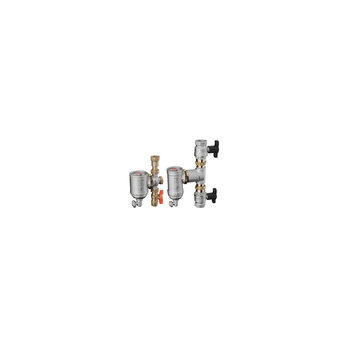 ZESTAW KOMPAKTOWEGO SEPARATORA ZANIECZYSZCZEŃ Z MAGNESEM W KOMPLECIE ZAWORY KULOWE P-GW 1 ½” x 1 ½”