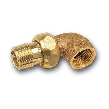 Śrubunek 45' SANHA PURAFIT trzyczęściowy, Cu, 3/4'' (GZ)