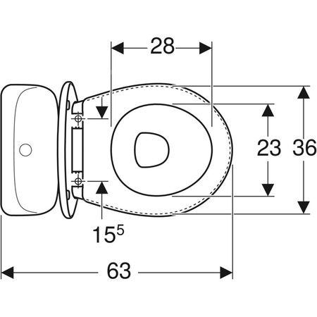 Zestaw stojącej miski WC Koło Idol ze spłuczką nasadzaną, lejowa, wylot pionowy, z deską sedesową