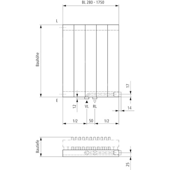Kermi V ściana grze. HVV22 1800x122x1540 pionowa, RAL 9016, 6 bar, prawa