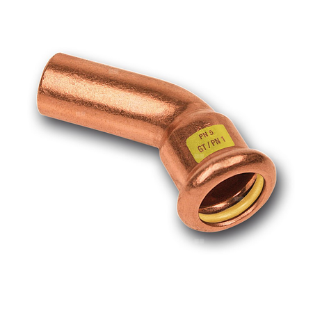 Łuk 45' SANHA Press Gas, Cu, 15 mm (zw x zz)