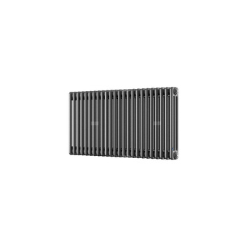 Grzejnik żeberkowy INSTAL-PROJEKT TUBUS 3, podłączenie dolne/50 2000 x 576 mm, kolor szary/graphite, moc 2354 W