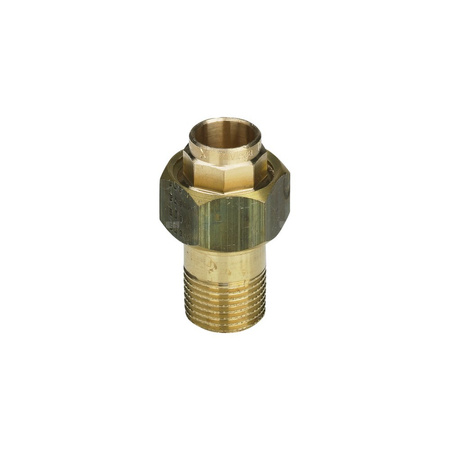 Złącze przejściowe VIEGA 94341G trzyczęściowy, mosiądz / brąz, 18 mm x 3/4'' (lw x gz), 51 mm