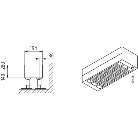 Konwektor Kermi Konvektor Typ43 BH280x194x1100mm QN2072,weiß,6bar, m. Abd., AB Uni.
