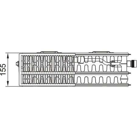 Grzejnik płytowy typ 33 KERMI X2 Profil-Vplus, lewy, z osłonami wym. 500 x 600 mm, kolor biały, moc 1166 W