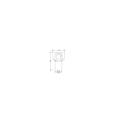 Korpus Ferrofix DN70, odpł. pionowy, sys.125