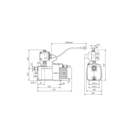 Wilo-HiMulti 3 C 1-24 P pompa do wody deszczowej i pitnej, samozasysająca, ze sterownikiem