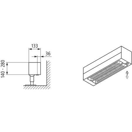Konwektor Kermi L-Konvektor Typ32 BH140x133x3000mm QN2634, weiß, 6bar, m. Abd., AB Uni.