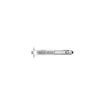 Grzejnik płytowy typ 11 KERMI Plan-V, prawy, z osłoną wym. 505 x 2305 mm, kolor biały, moc 1726 W