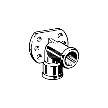 Kolano ze złączką naścienną VIEGA 3471 jednoczęściowy, brąz / brąz, 1/2'' (gw x gw), (głębokość: 21 mm)