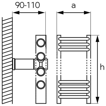 Grzejnik łazienkowy typ 600x1200 prosty biały