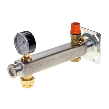 Grupa bezpieczeństwa QIK GBI do CWU, 6 bar szybkozłącze do naczynia zbiorczego z oringiem 3/4" bez odpowietrzenia