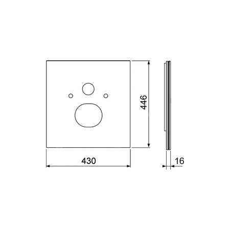 TECElux - dolna obudowa szklana do WC z bidetem Duravit, szkło białe