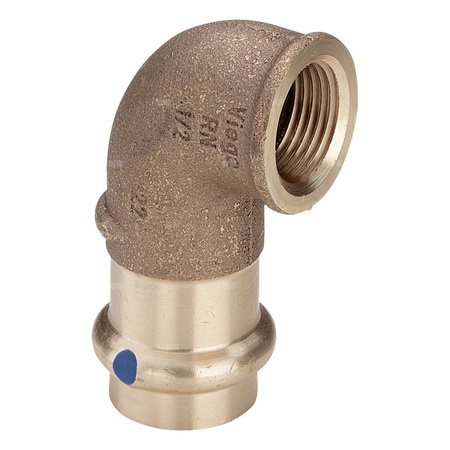 Kolano 90' VIEGA 22142LF, brąz / brąz, 22 mm x 1'' (mz x gw)