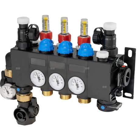 ProCalida CC 1 na 3 obiegi grzewcze, rotametry 0,75÷3,75 l/min