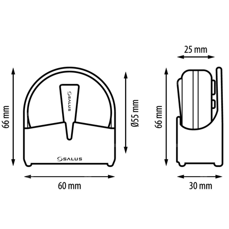 Salus czujnik zalania WLS600, bateryjny