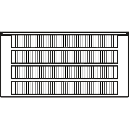 Konwektor Kermi Kon m. Str. Typ44 BH280x255x1500mm QN3251, weiß, 6bar, m. Abd., AB Uni.