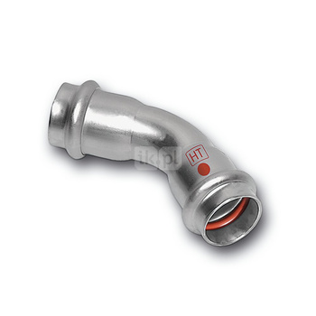 Łuk 45' SANHA NiroTherm Industry, stal nierdzewna, 54 mm (zw x zw)