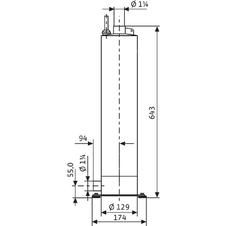 Pompa głębinowa 1-fazowa WILO Sub TWI 5-SE-904EM częstotliwość 50 Hz, moc 1.5 kW 10.1 A, prędkość obrotowa 2810 obr/min