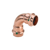 Łuk Profipress 90' VIEGA 2416 jednoczęściowy, Cu (stan surowy) / Cu (stan surowy), 22 mm (mz x mz), 49 mm z uszczelką