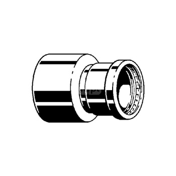 Złącze Sanpress VIEGA 23151XL redukcja jednoczęściowy, stal nierdzewna (stan surowy) / stal nierdzewna (stan surowy), 76.1 mm, 76,1 mm x 54 mm (kw x mz), 124 mm