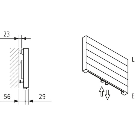 Grzejnik płytowy typ 11 KERMI HHN wym. 210 x 2600 mm, kolor biały, moc 1084 W