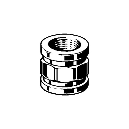 Mufa VIEGA 3270 jednoczęściowy, brąz (stan surowy) / brąz (stan surowy), 1/2'' (gw x gw), 36 mm