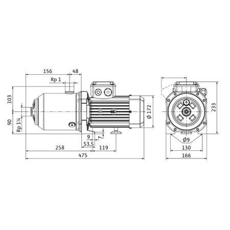Wilo-Medana CH1-L.604-1/E/F/10T wysokociśnieniowa pozioma pompa do wody