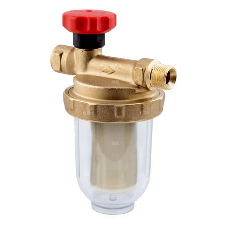 Filtr olejowy AFRISO V500St jednorurowy fi 3/8'' x 3/8'' GW x GZ, z wkładem stalowym, maks. przepływ 320 l/h
