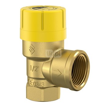 Zawór przelewowy kątowy (90') FLAMCO MEIBES Prescor Solar mosiądz PN 16, 6 bar GW cylindryczny bspt-rp 3/4''