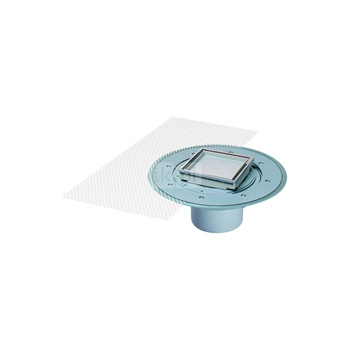 Nasada Variofix pod płytki łazienkowe 110x110 z ramą ze stali nierdz, sys. 125 V4A