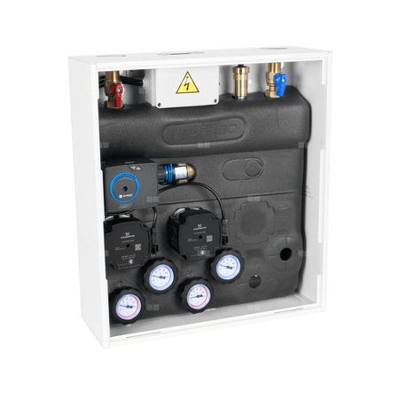 Grupa pompowa AFRISO PrimoBox AZB 251 GZ x GW 3/4'' x 3/4'', z zaworem mieszającym, z zaworem termostatycznym, z izolacją, z siłownikiem arm 141