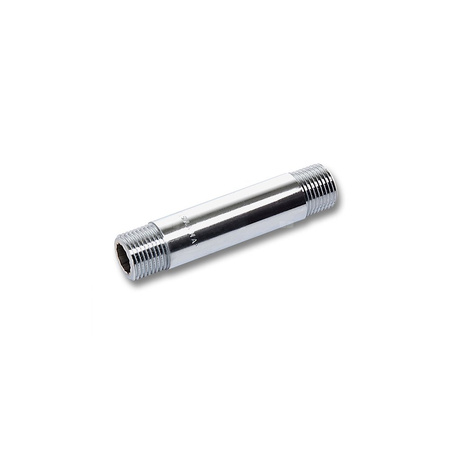 Nypel SANHA 523 długi, mosiądz (chromowanie) (chrom), 1/2'' (GZ), 120 mm