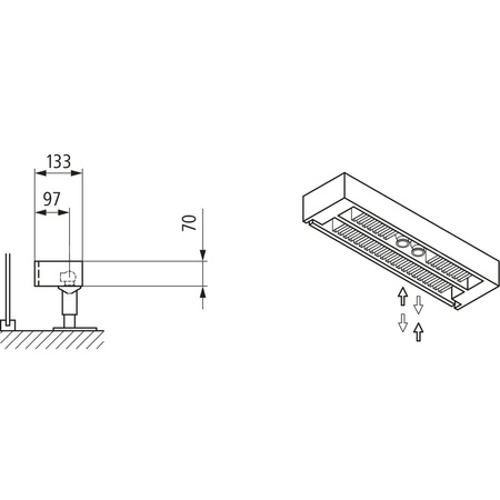 KSN22 z osłoną radiacyjną 70x133x4400 RAL9016, 6 bar, z osłoną, podł. 14