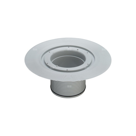 Wpust VIEGA 49961 z 1 przyłączem DN 50, odpływ poziomy, kratka 100x100mm stal