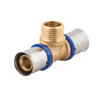 Trójnik PERFEXIM 739 mosiądz 20 mm x 3/4'' x 20 mm (zz x GZ x zz)