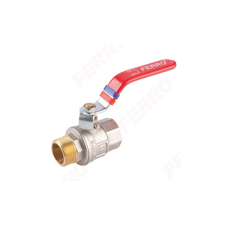 Zawór kulowy FERRO F-POWER 1 1/4'' GZ x GW, uchwyt: dźwignia