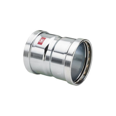 Mufa Prestabo VIEGA 1115XL jednoczęściowy, stal (ocynk galwaniczny/elektrolityczny) / stal (ocynk galwaniczny/elektrolityczny), 76.1 mm (mz x mz), 125 mm z uszczelką