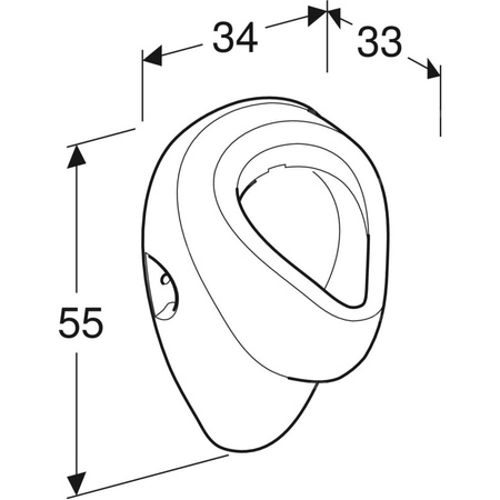 Zawór spłukujący do pisuarów Koło z elektronicznym uruchamianiem spłukiwania, zasilanie sieciowe, montaż natynkowy, zakryty