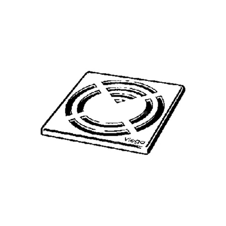 Kratka VIEGA 49283 kwadratowa ze stalowai nierdzewnej 94x94mm do wpustu