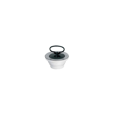 Spust zlewozmywakowy 11/2"x40mm z sitem ze stali nierdzewnej i korkiem gumowym z uchwytem