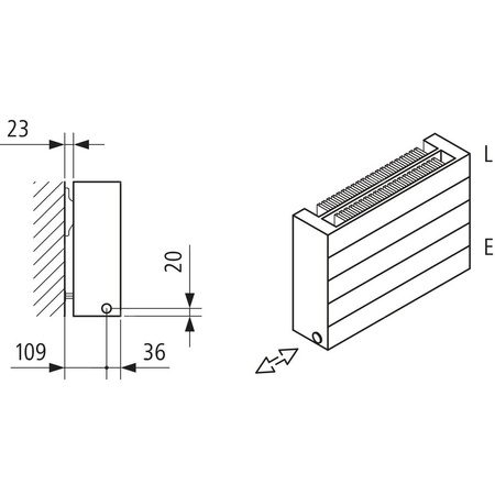 Grzejnik płytowy typ 22 KERMI HHN wym. 770 x 3400 mm, kolor biały, moc 5933 W