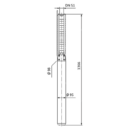 Pompa głębinowa 3-fazowa WILO Sub TWI4.09-18-D częstotliwość 50 Hz, moc 3 kW 7.6 A, prędkość obrotowa 2845 obr/min