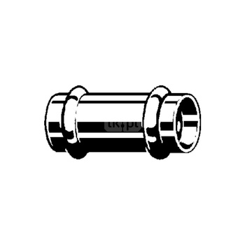 Mufa Profipress VIEGA 2415 jednoczęściowy, Cu (stan surowy) / Cu (stan surowy), 18 mm (mz x mz), 49 mm z uszczelką