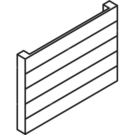 Grzejnik płytowy typ 10 KERMI V-HHV wym. 350 x 3800 mm, kolor biały, moc 1490 W