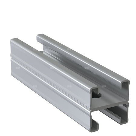 Szyna montażowa podwójna NICZUK SDMG, gr. 2 mm, dł. 3000 mm, stal nierdzewna (ocynk galwaniczny)