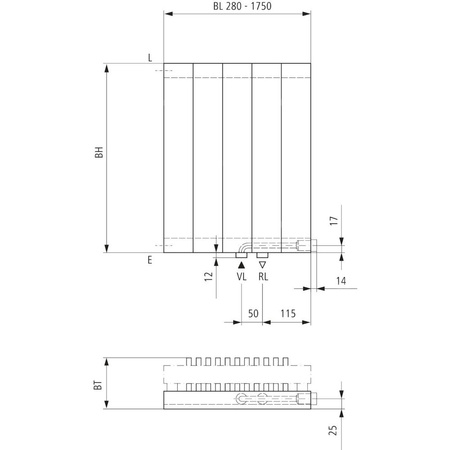 Grzejnik płytowy typ 22 KERMI V-HVV wym. 2200 x 1260 mm, kolor biały, moc 5720 W