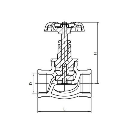 Zawór wodny KFA Armatura, żeliwo GW 3/4'' x GW 3/4