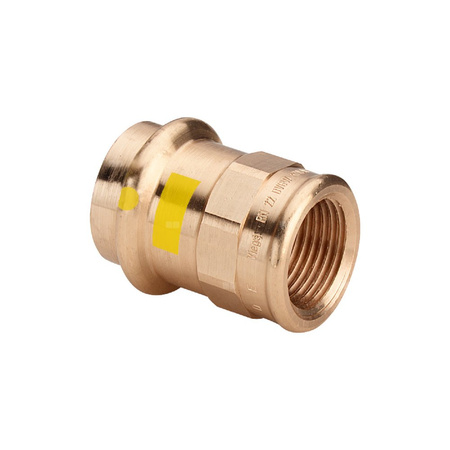 Złącze przejściowe Profipress VIEGA 2612 jednoczęściowy, brąz / brąz, 54 mm, 1 1/2'' (mz x gw), 72 mm