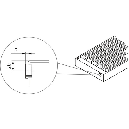 Konwektor Kermi V-Kon S Typ55 BH140x316x1100mm QN1976, weiß, 6 bar, m. Abd., Vent. re
